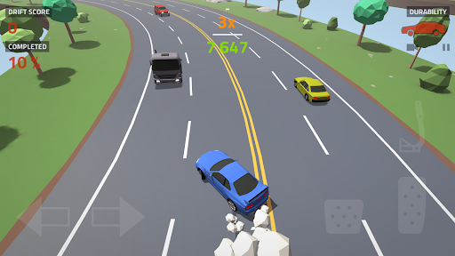 Image 4Polygon Drift Traffic Racing Icône de signe.