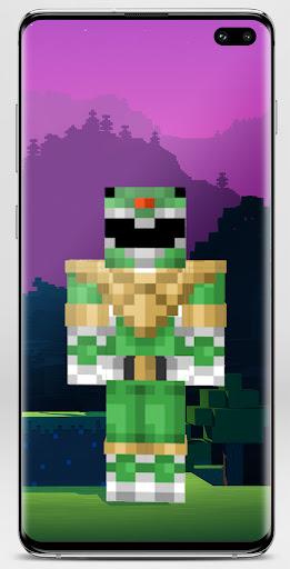 Image 3Power Skin Rangers Minecraft Icône de signe.