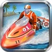 ロゴ Powerboat Racing 3d 記号アイコン。