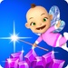 Le logo Princess Baby Fairy Magic Run Icône de signe.