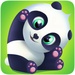 ロゴ Pu Cute Giant Panda Bear 記号アイコン。