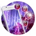 Le logo Purple Diamond Luxury Theme Glittering Launcher Icône de signe.