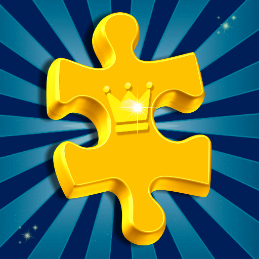 Logotipo Puzzle Crown Quebra Cabecas Icono de signo