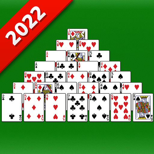 Le logo Pyramid Solitaire Card Games Icône de signe.