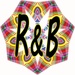 ロゴ R B Radios Live Free 記号アイコン。