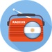 商标 Radios De Argentina Gratis 签名图标。