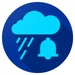 Le logo Rain Alarm Icône de signe.