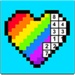 ロゴ Rainbow Color By Number 記号アイコン。