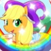 Logotipo Rainbow Pony Feet Doctor Icono de signo