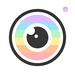 Logotipo Rainbow Selfie Camera Sticker Photo Editor Icono de signo