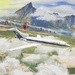 Le logo Real Airplane Simulator 3d Icône de signe.