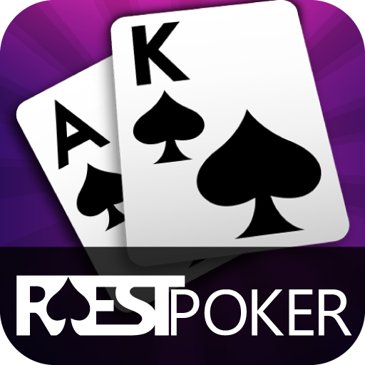 Le logo Rest Poker Texas Holdem Icône de signe.