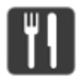 Le logo Restaurant Coupons Icône de signe.