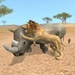 Le logo Rhino Survival Simulator Icône de signe.