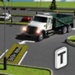Le logo Road Truck Parking Madness 3d Icône de signe.