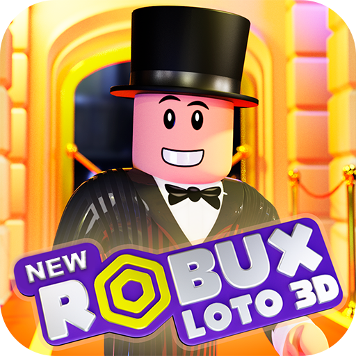 Le logo Robux Loto 3d Pro Icône de signe.