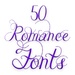 जल्दी Romance Fonts 50 चिह्न पर हस्ताक्षर करें।
