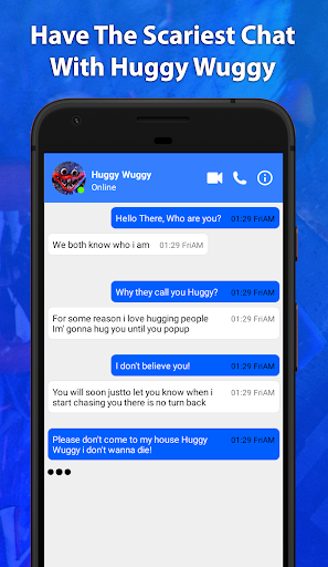 छवि 0Scary Huggy Wuggy Game Fake Chat And Video Call चिह्न पर हस्ताक्षर करें।