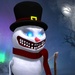 presto Scary Snowman Scream Town Icona del segno.