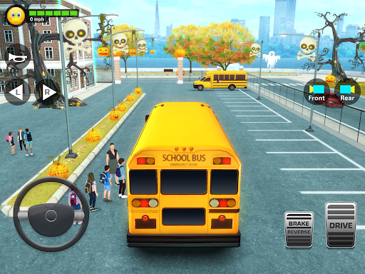 Image 7School Bus Simulator Driving Icône de signe.