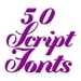 Logo Script Fonts 50 Icon