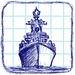 ロゴ Sea Battle 記号アイコン。
