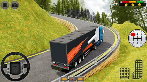 immagine 0Semi Truck Driver Truck Games Icona del segno.