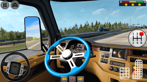 Image 1Semi Truck Driver Truck Games Icône de signe.