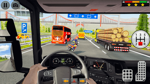 Image 2Semi Truck Driver Truck Games Icône de signe.