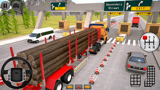 Image 3Semi Truck Driver Truck Games Icône de signe.