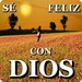 ロゴ Ser Feliz Con Dios 記号アイコン。