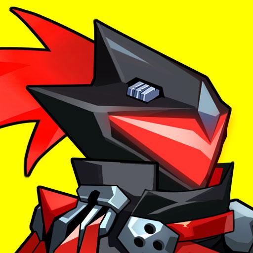 ロゴ Shadow Fighter Mech War Robot 記号アイコン。