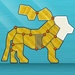 Le logo Shape Fold Animals Icône de signe.