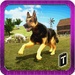ロゴ Shepherd Dog Simulator 3d 記号アイコン。