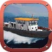 Le logo Ship Simulator Barge Icône de signe.