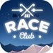ロゴ Ski Race Club 記号アイコン。