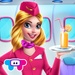ロゴ Sky Girls Flight Attendants 記号アイコン。