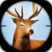 ロゴ Sniper Deer Hunting 3d 記号アイコン。