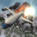 ロゴ Snow Plane 3d 記号アイコン。