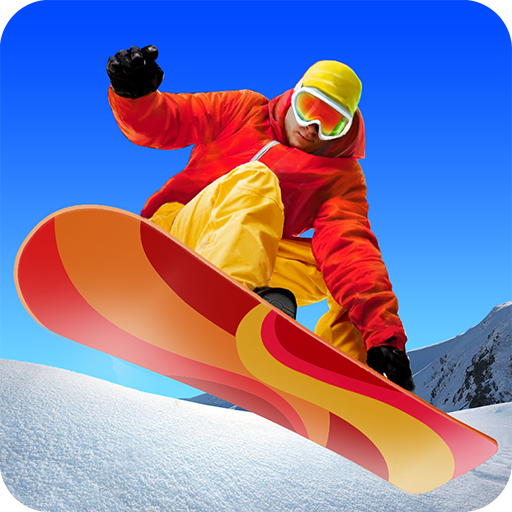Le logo Snowboard Master 3d Icône de signe.