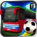 Le logo Soccer Fan Bus Driver 3d Icône de signe.