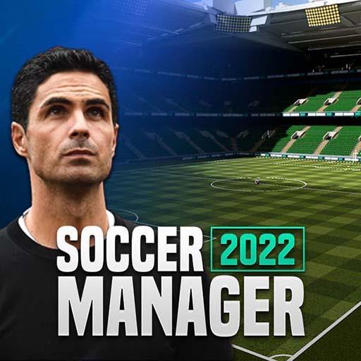 商标 Soccer Manager 2022 签名图标。
