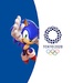 商标 Sonic At The Olympic Games Tokyo 2020 签名图标。
