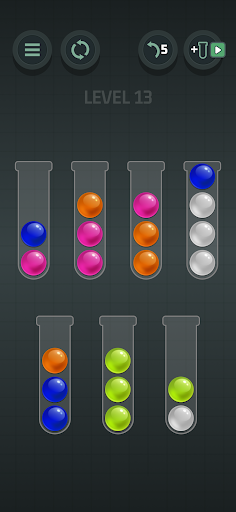 Image 3Sort Balls Color Puzzle Game Icône de signe.