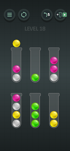 Image 5Sort Balls Color Puzzle Game Icône de signe.