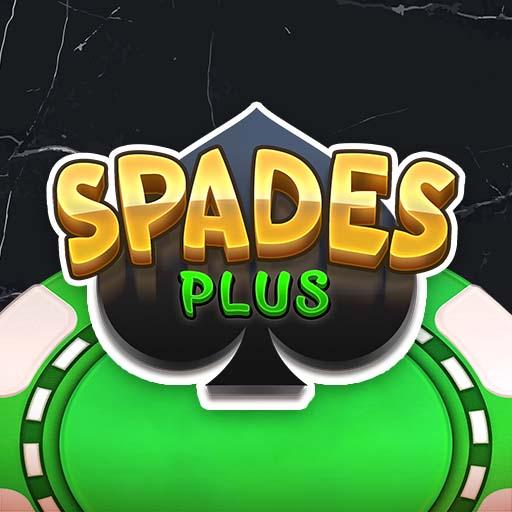 Le logo Spades Plus Card Game Icône de signe.