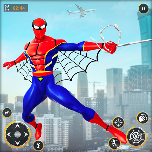 presto Spider Hero Miami Rope Hero Fighting Games Icona del segno.