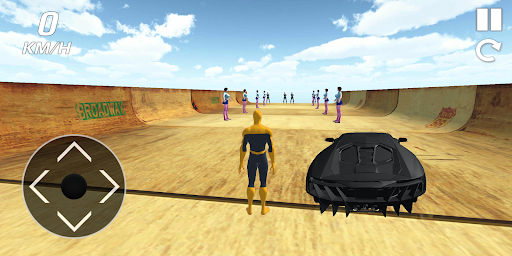 画像 0Spider Superhero Car Stunts Car Driving Simulator 記号アイコン。
