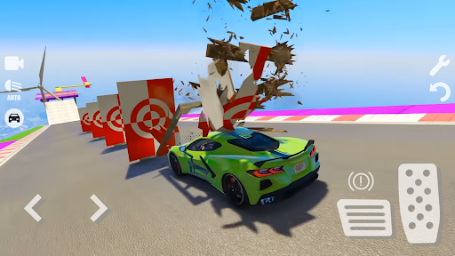 画像 2Spider Superhero Car Stunts Car Driving Simulator 記号アイコン。
