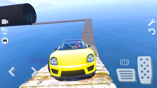 画像 3Spider Superhero Car Stunts Car Driving Simulator 記号アイコン。